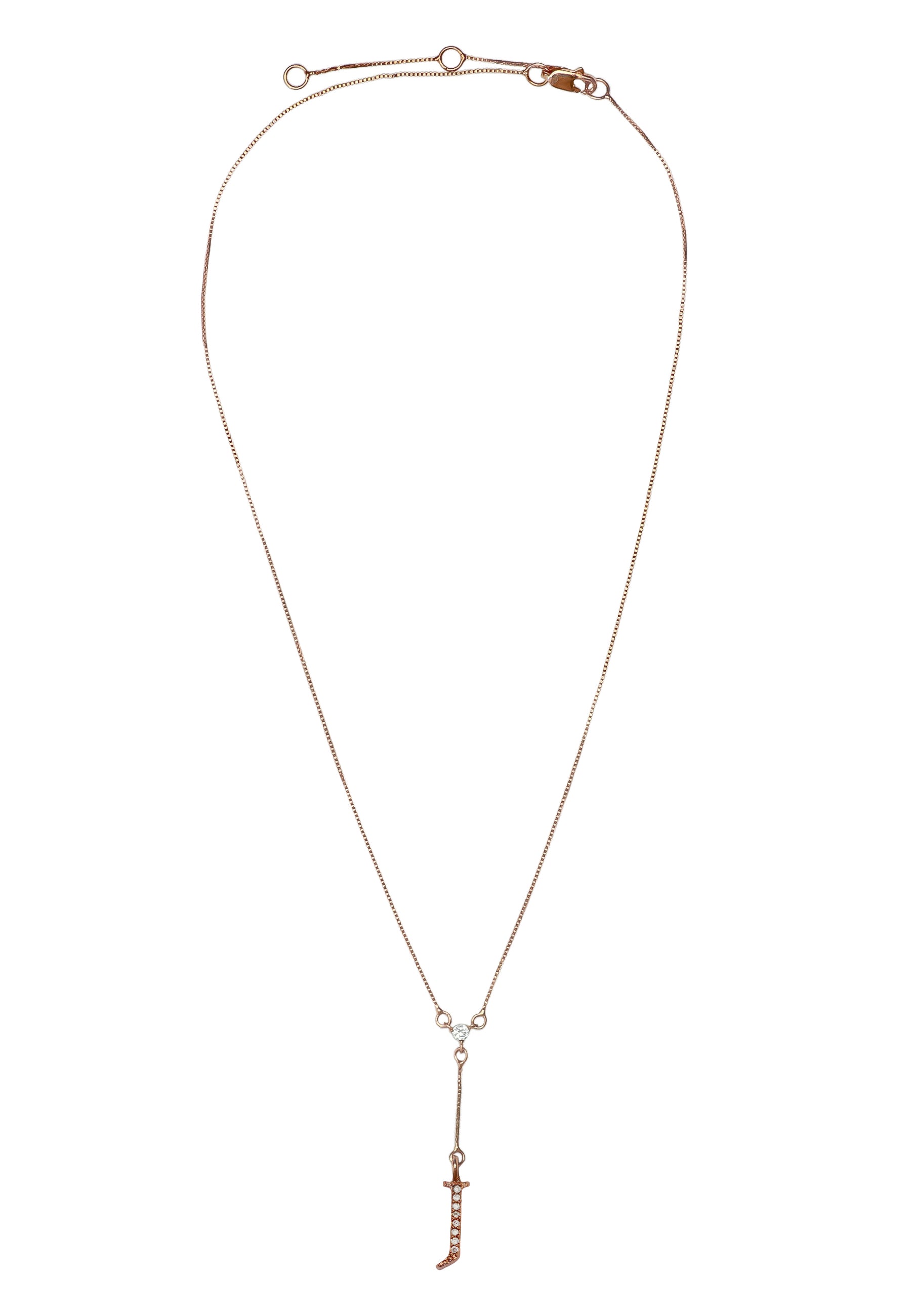 rose gold alphabet necklaces Bombay Sunset