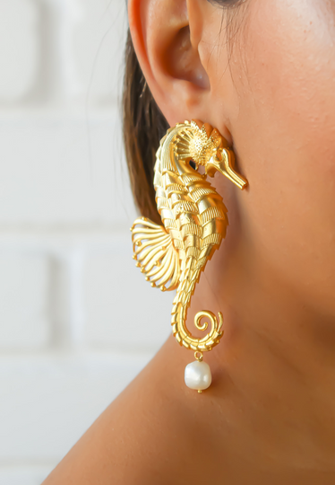 Seahorse Earrings Bombay Sunset