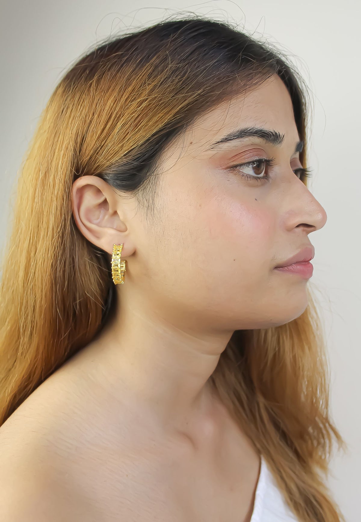 downtown earrings Bombay Sunset