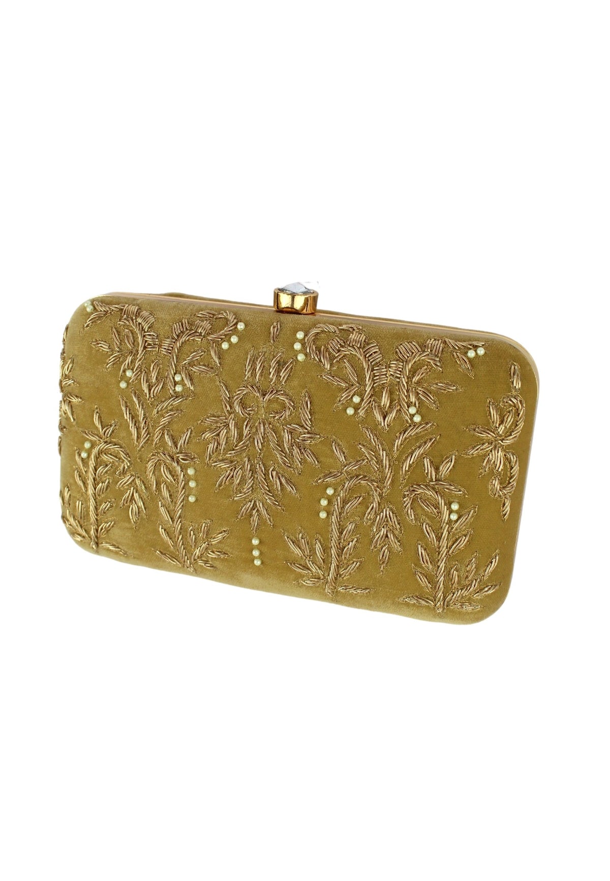 copy of royal charm clutch with stone opening Bombay Sunset