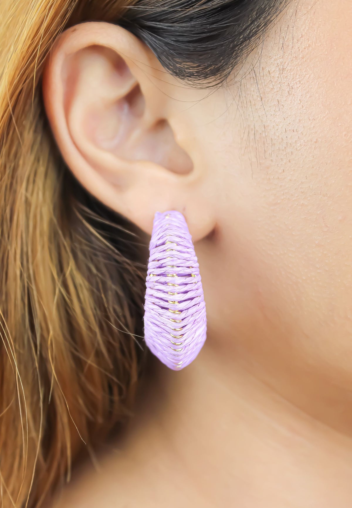 natron earrings cres Bombay Sunset