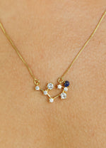 Load image into Gallery viewer, Star Aquarius Zodiac Necklace Bombay Sunset

