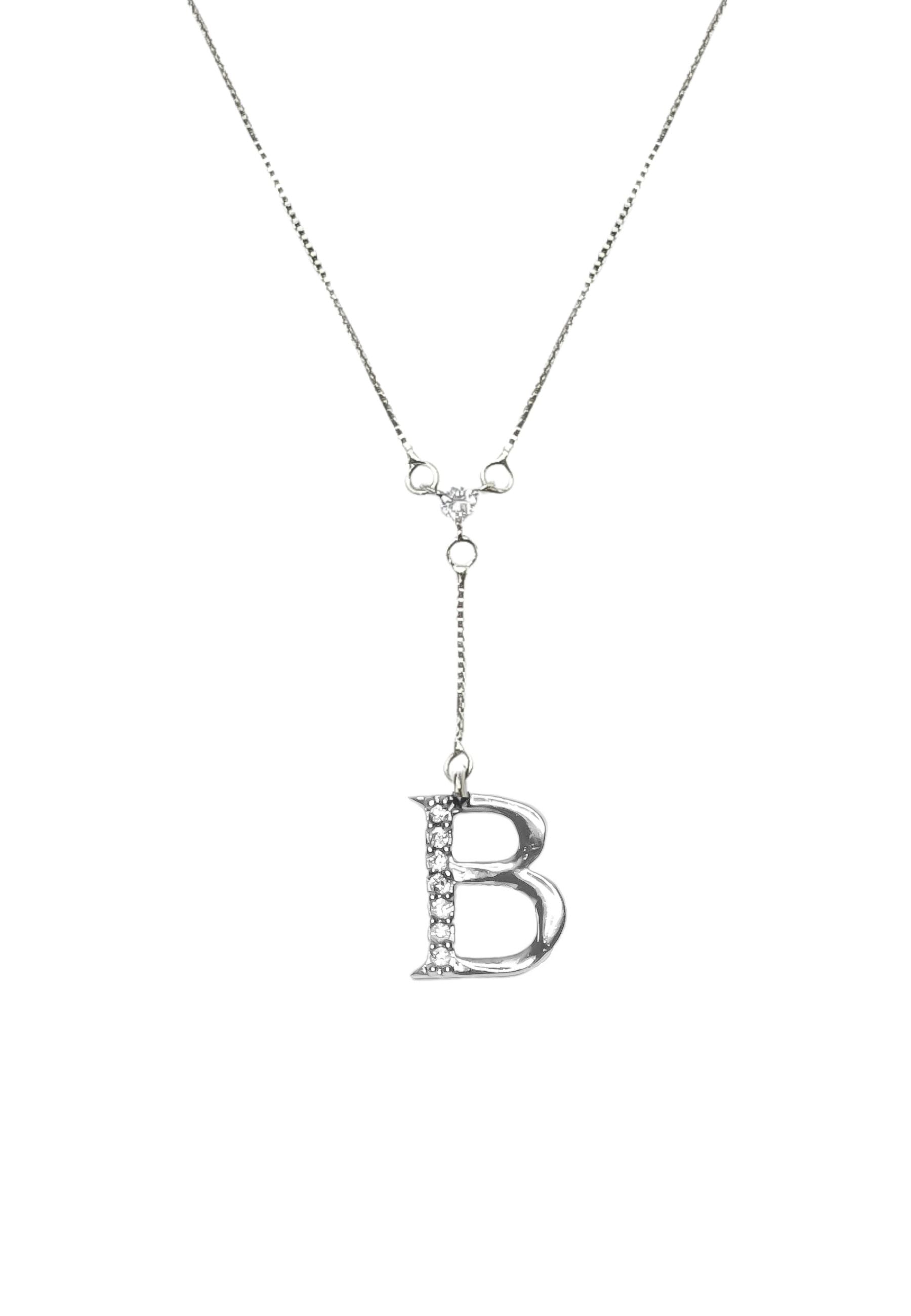 silver alphabets necklaces Bombay Sunset