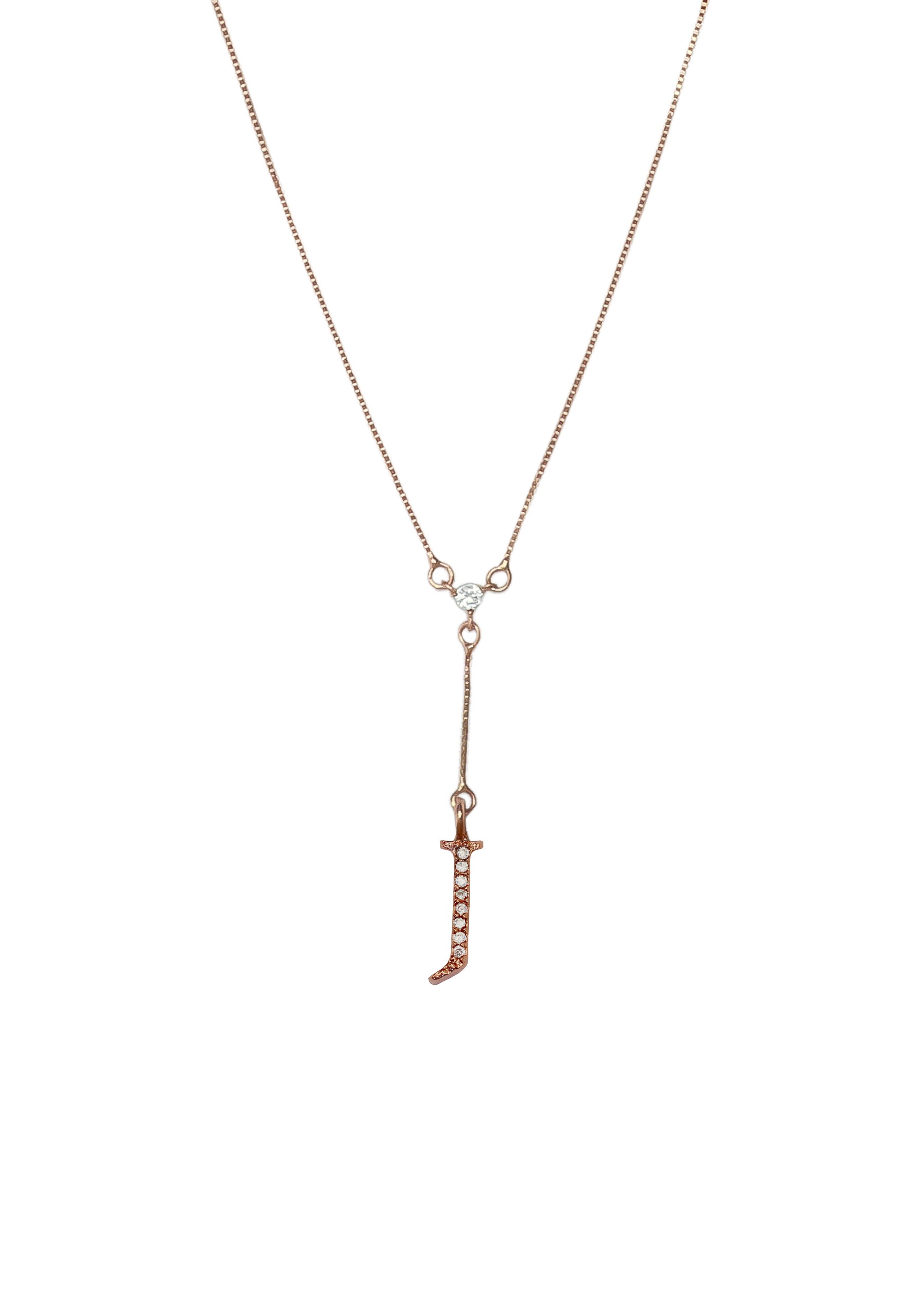 rose gold alphabet necklaces Bombay Sunset