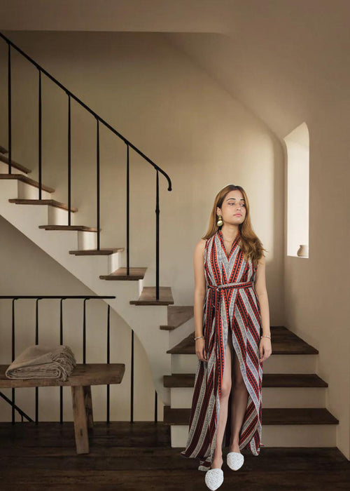 Biron Spikes Dress Bombay Sunset