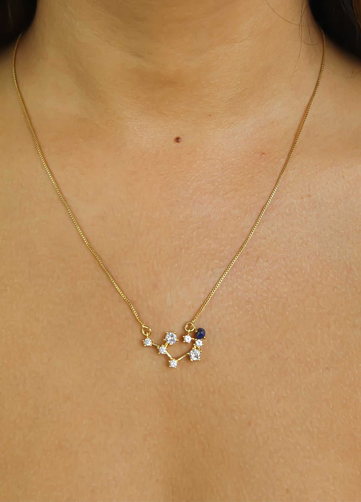 Constellation aquarius zodiac necklace bombay sunset