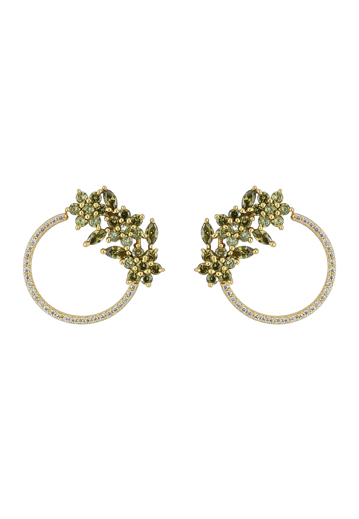 Golden salamander earrings bombay sunset