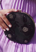 Load and play video in Gallery viewer, Benagil Black Clutch Bag
