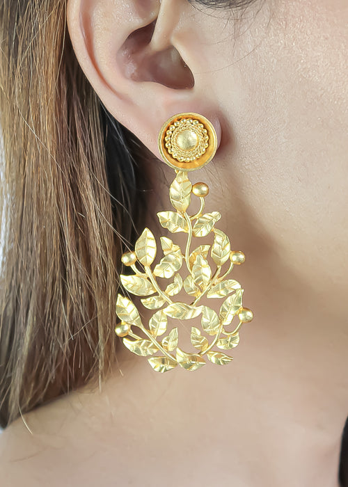 Golden Spring Party Earrings Bombay Sunset
