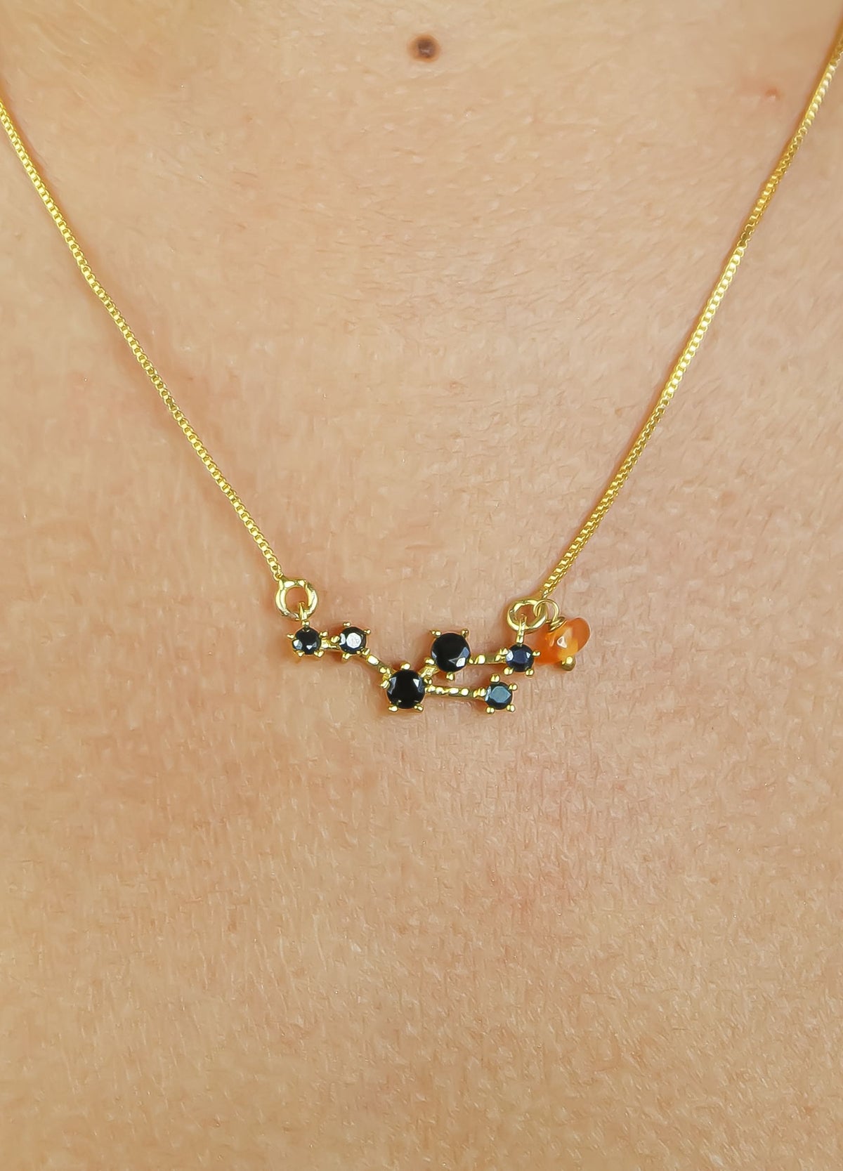 Constellation cancer zodiac necklace bombay sunset