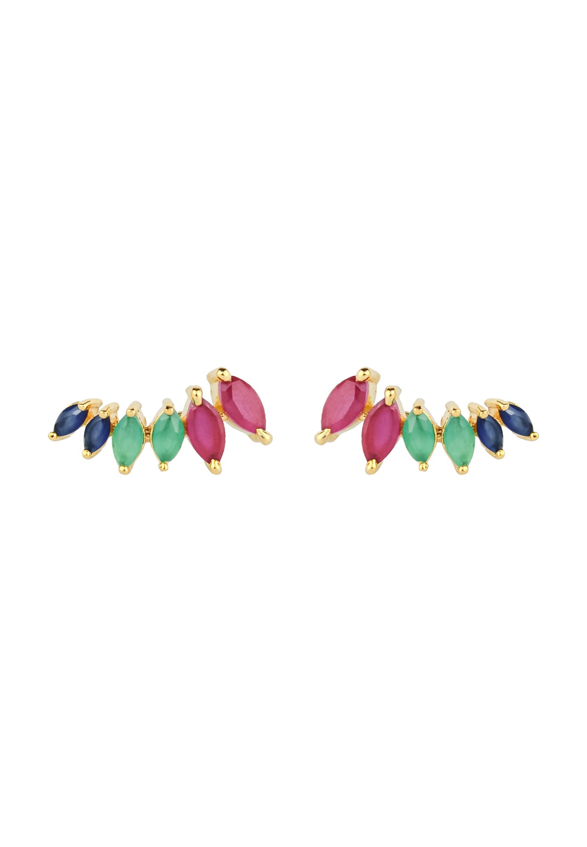 Stepping stone earrings bombay sunset