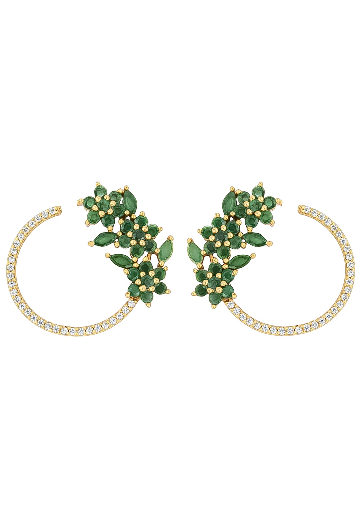 Golden salamander earrings bombay sunset