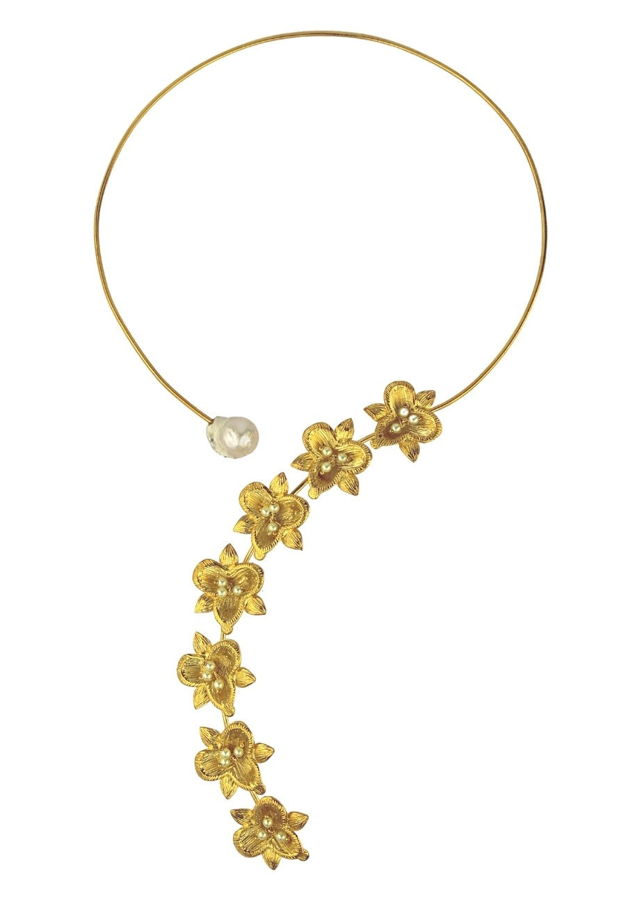 pearl blossom necklace Bombay Sunset