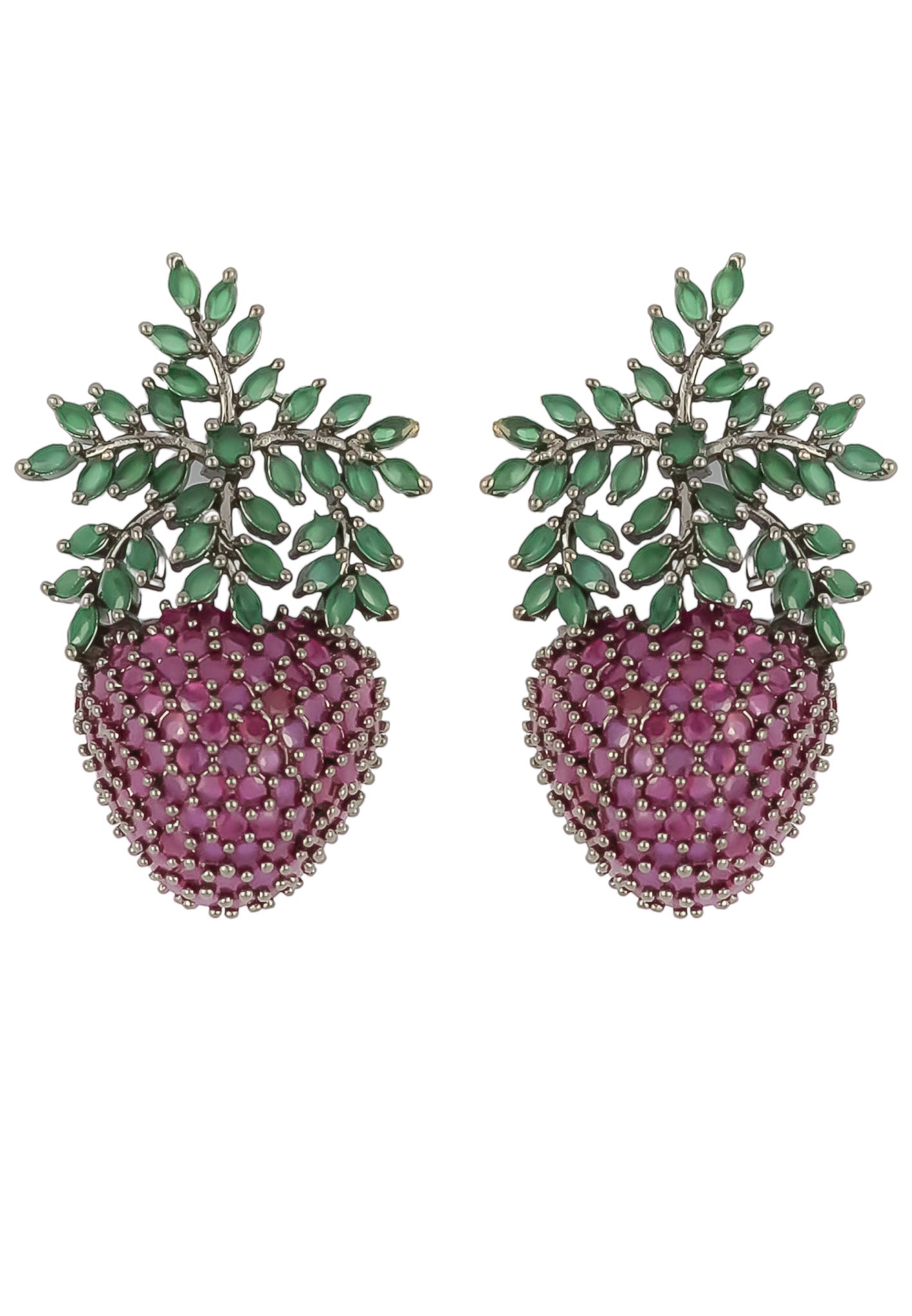 wild strawberry earrings Bombay Sunset