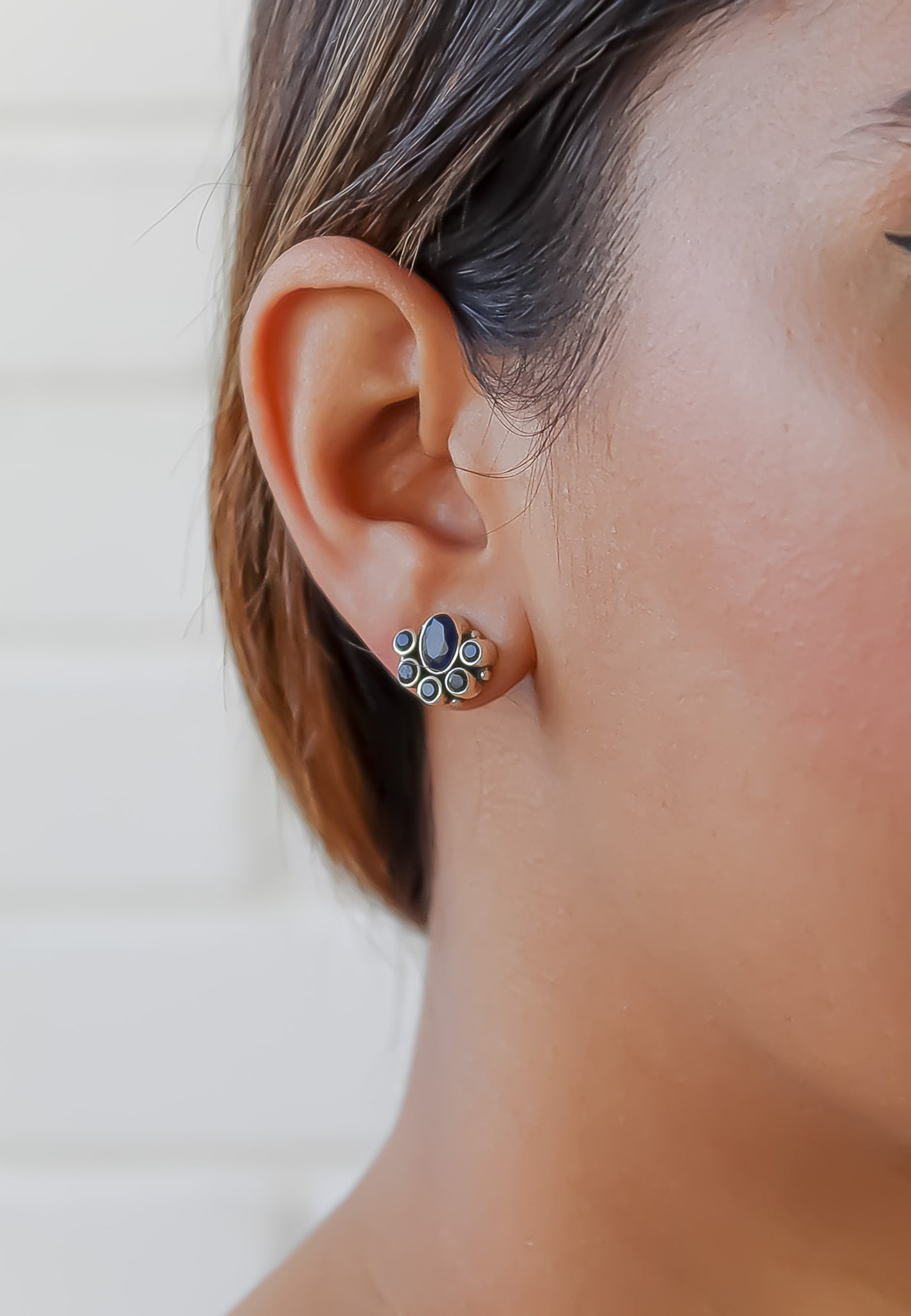 blossom silver earrings Bombay Sunset