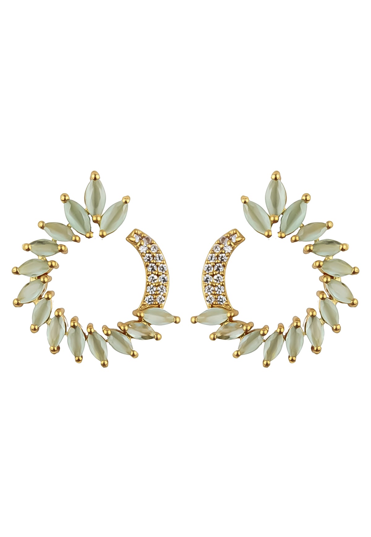 Golden viper earrings bombay sunset