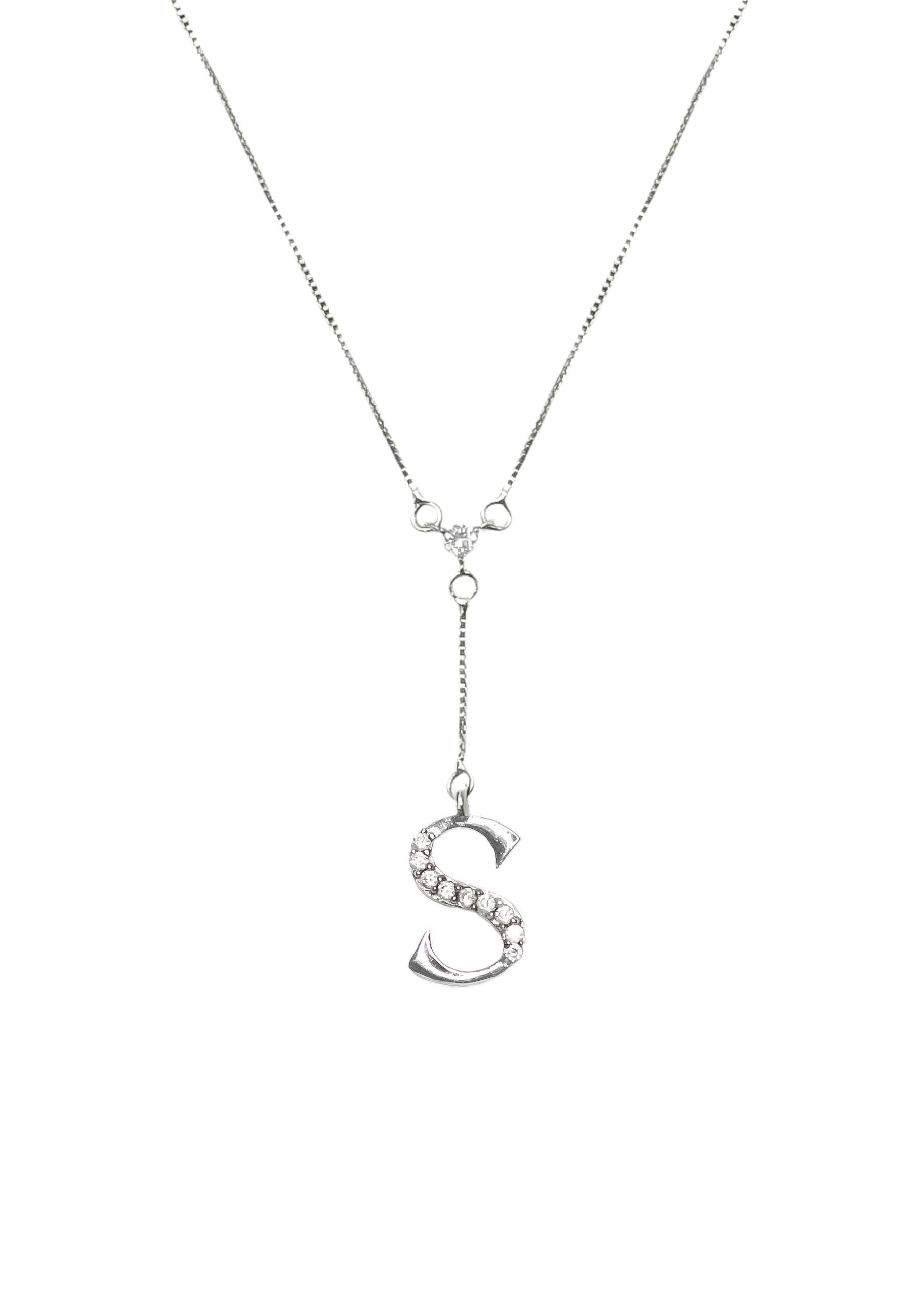 silver alphabets necklaces Bombay Sunset