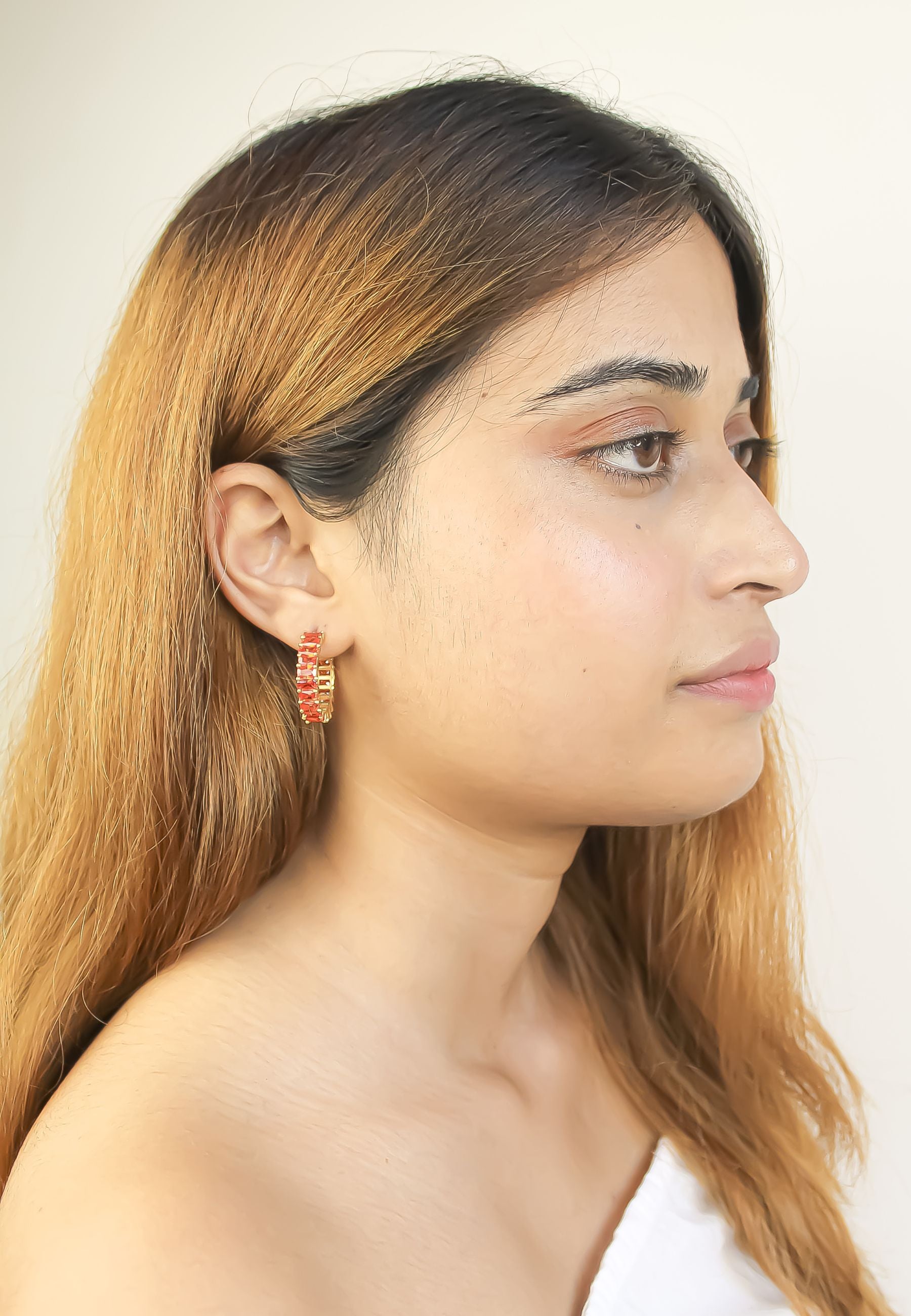 downtown earrings Bombay Sunset