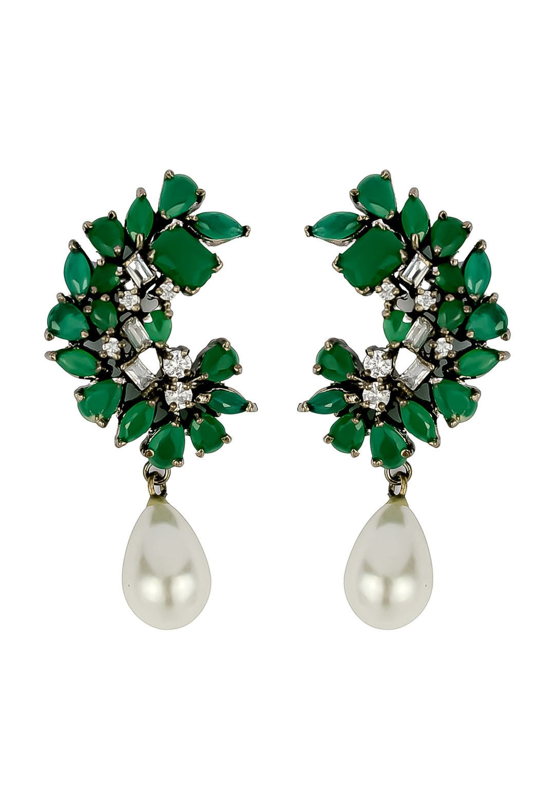 frosty pearl earrings below 50 big bridal bride bridesmaid Bombay Sunset