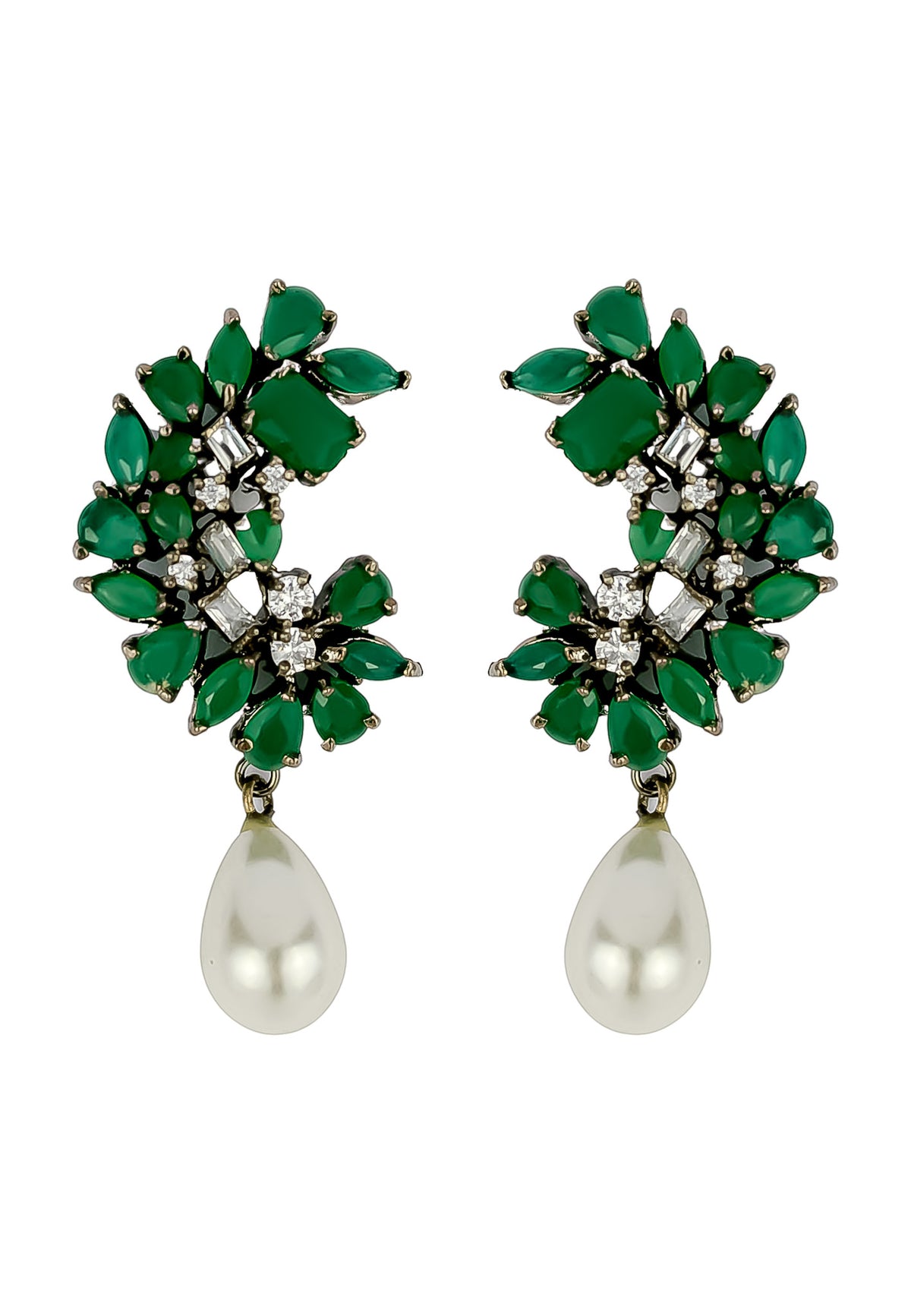 Frosty pearl earrings below 50 big bridal bride bridesmaid bombay sunset