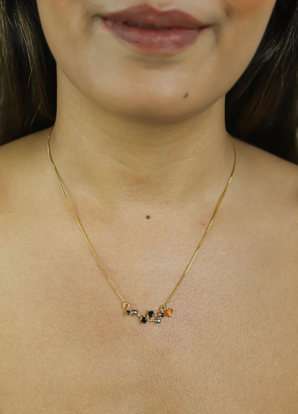 Constellation cancer zodiac necklace bombay sunset
