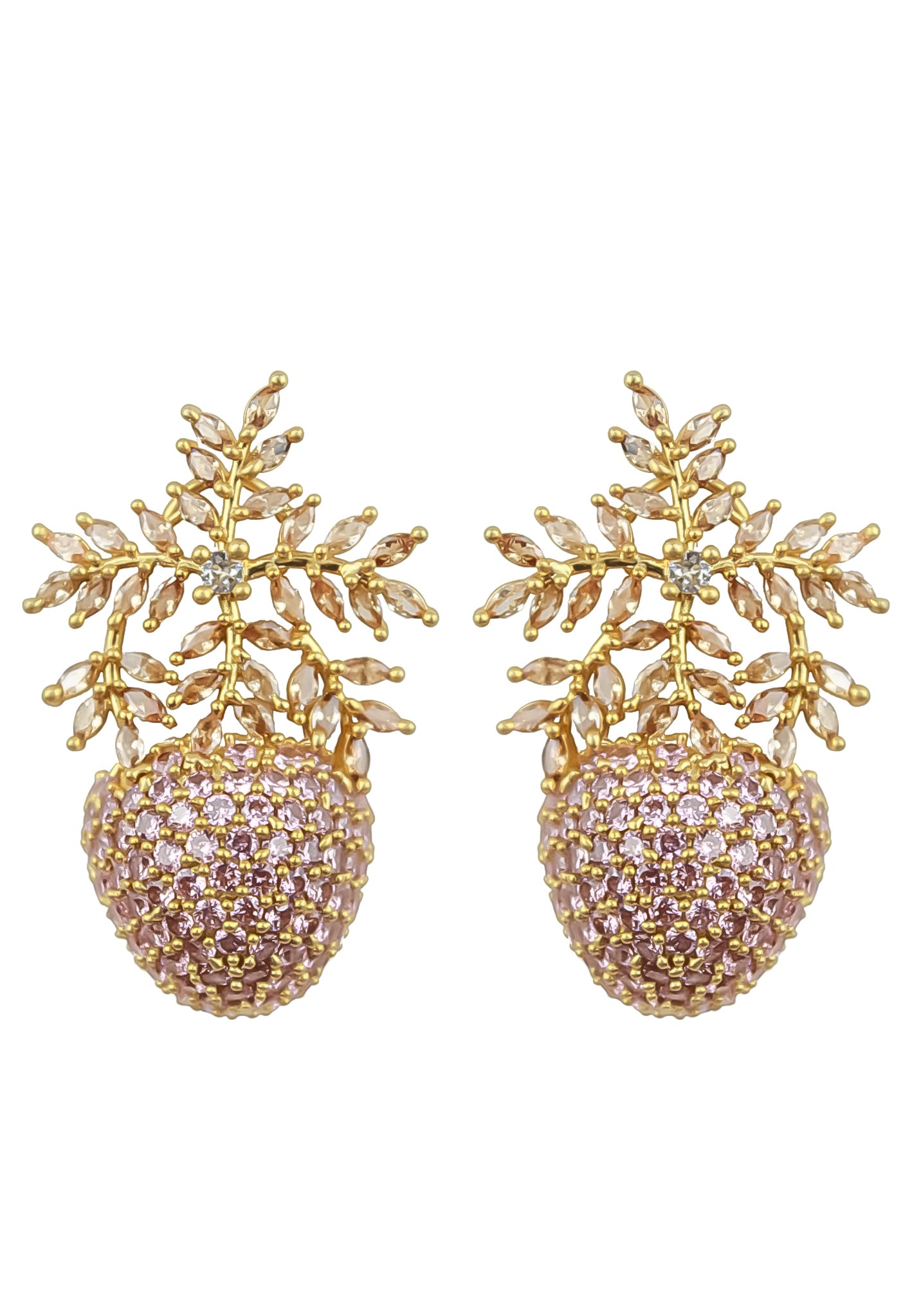 wild strawberry earrings Bombay Sunset