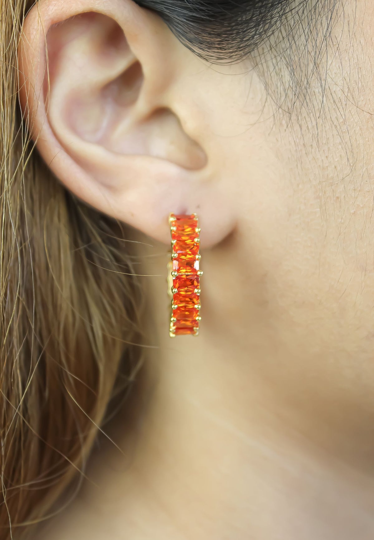 downtown earrings Bombay Sunset