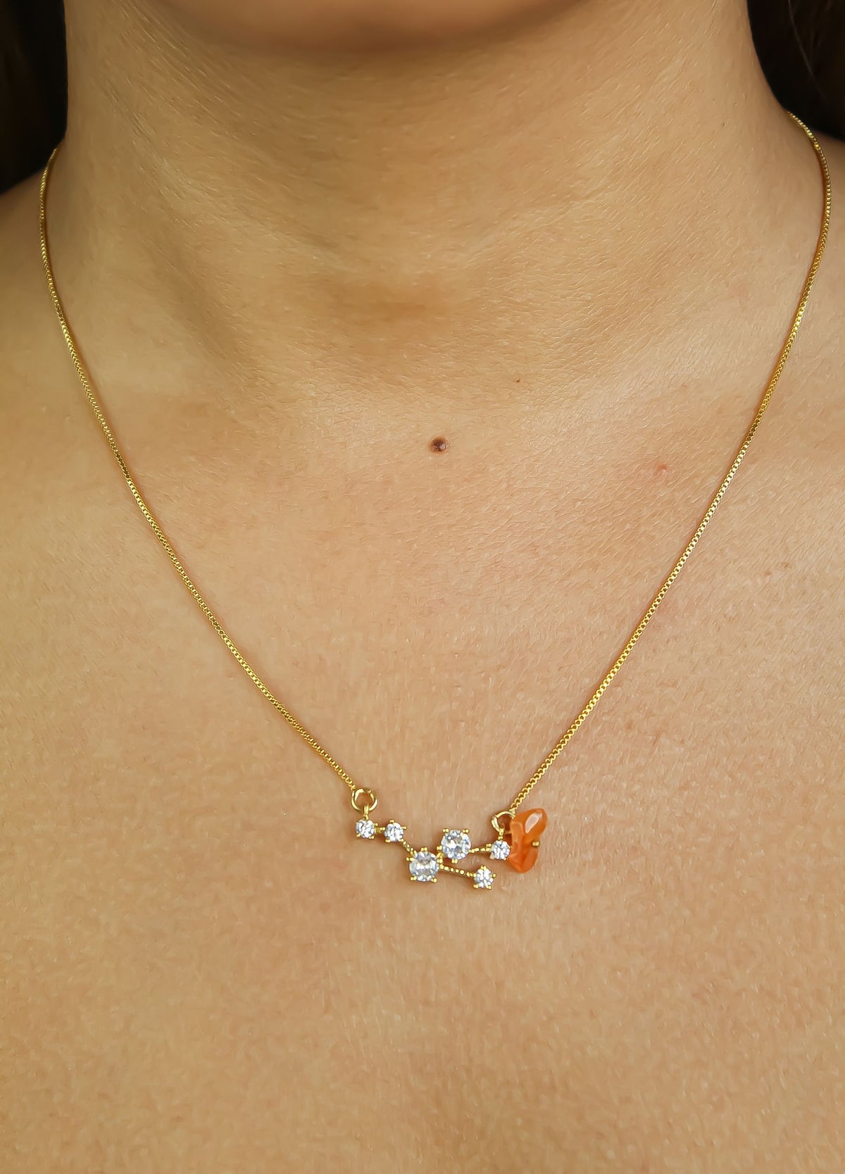 Constellation cancer zodiac necklace bombay sunset