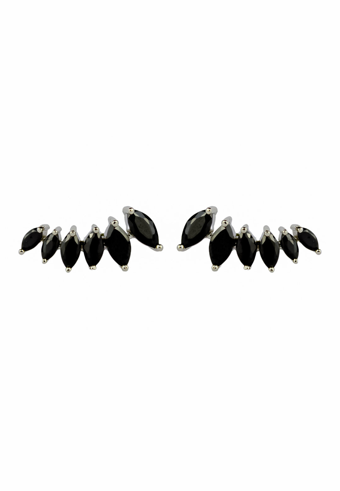silver stepping earrings Bombay Sunset