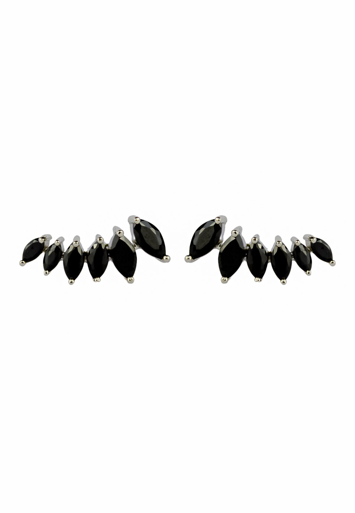 Silver stepping earrings bombay sunset