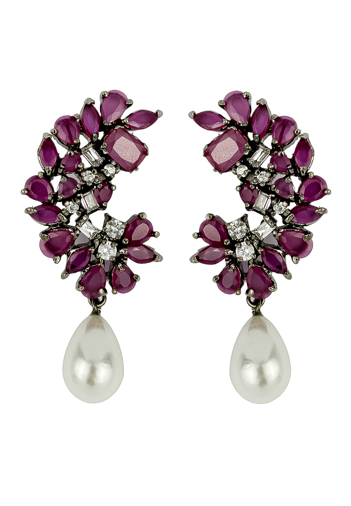 Frosty pearl earrings below 50 big bridal bride bridesmaid bombay sunset