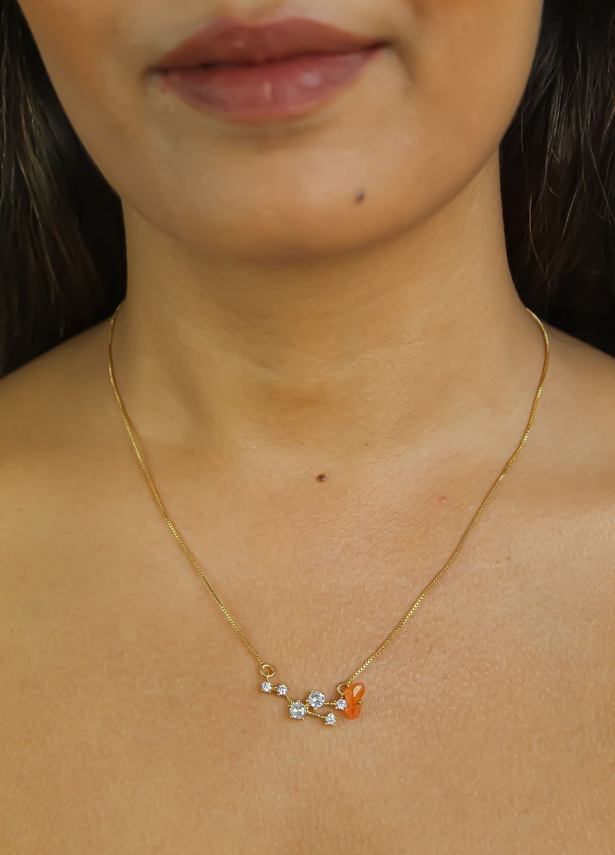 Constellation cancer zodiac necklace bombay sunset