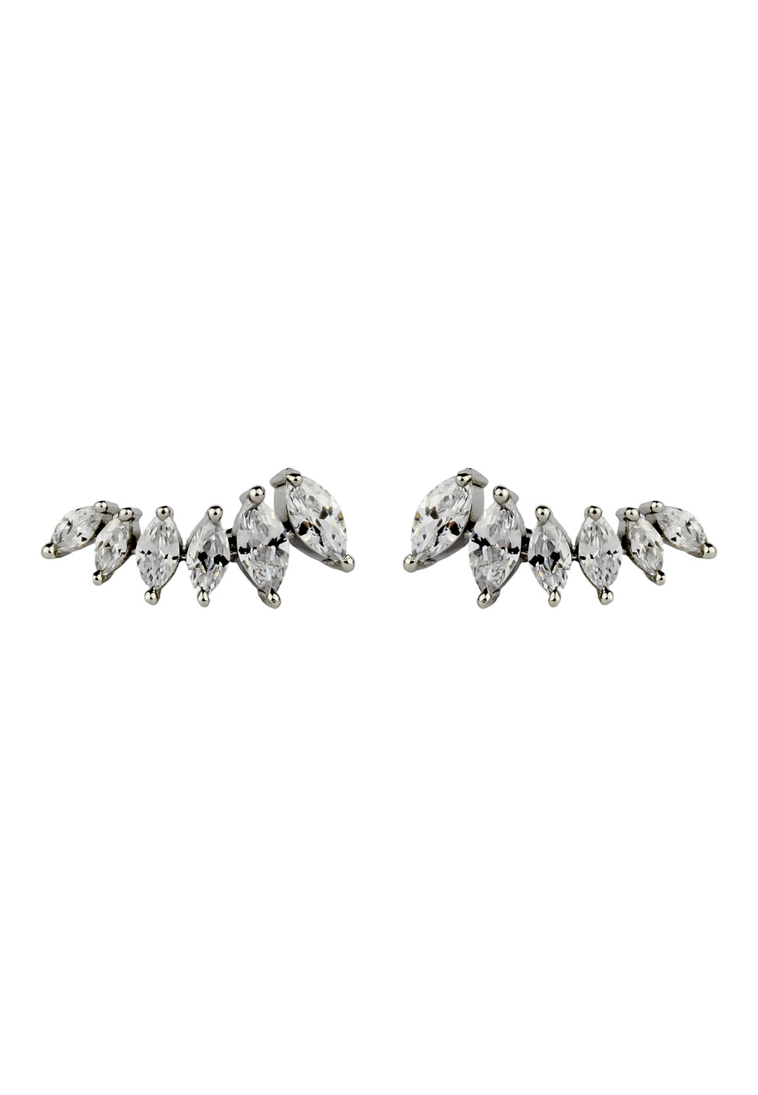 silver stepping earrings Bombay Sunset
