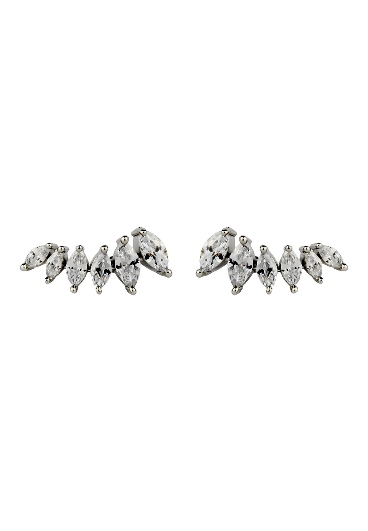 Silver stepping earrings bombay sunset