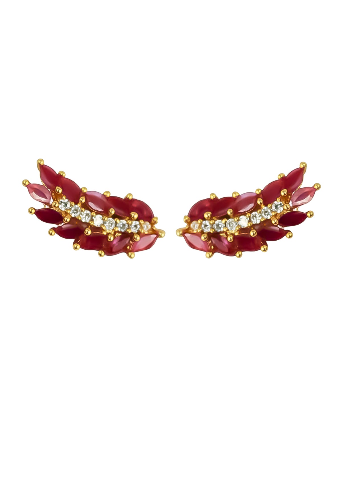 Golden wings earrings bombay sunset