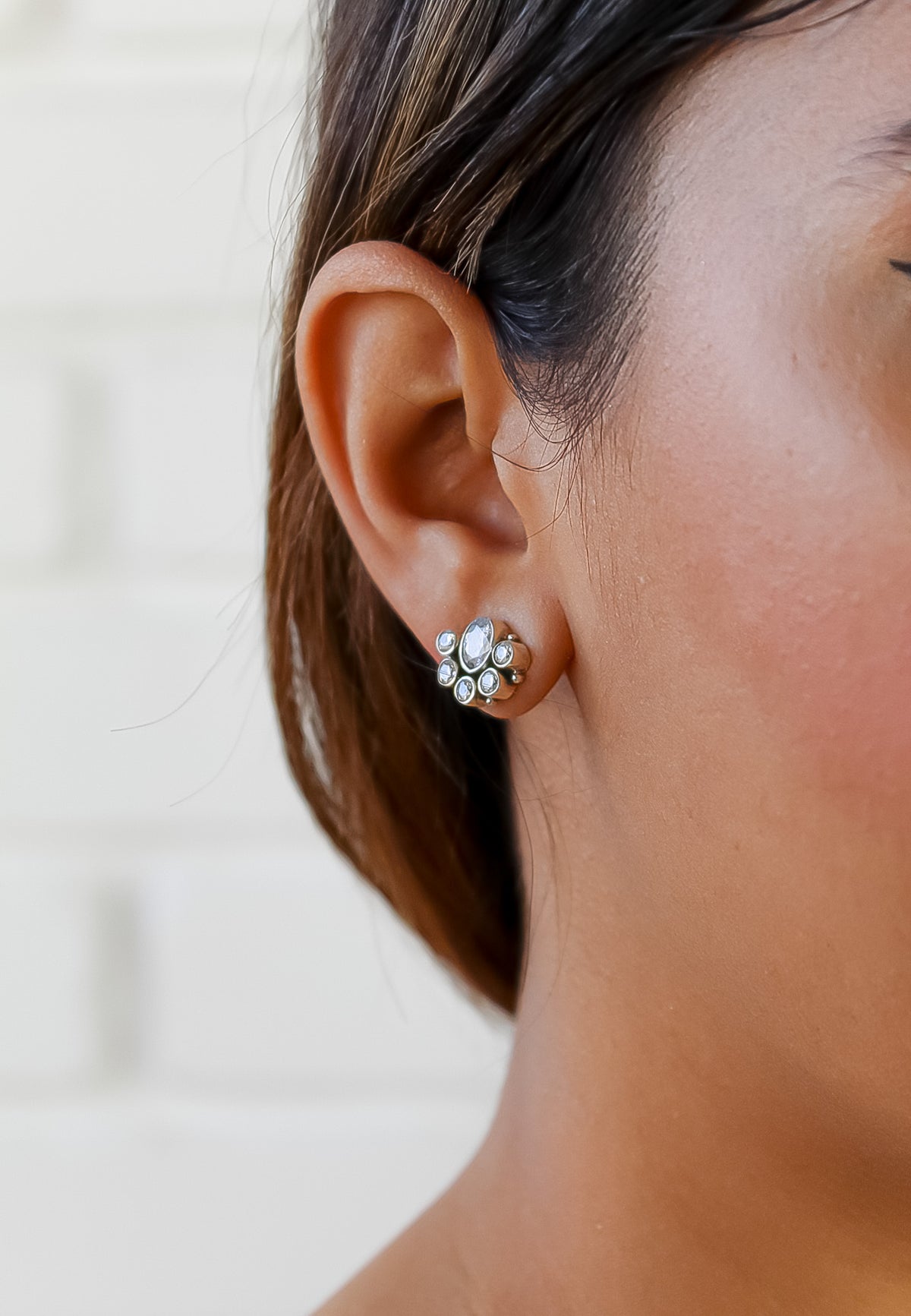 blossom silver earrings Bombay Sunset