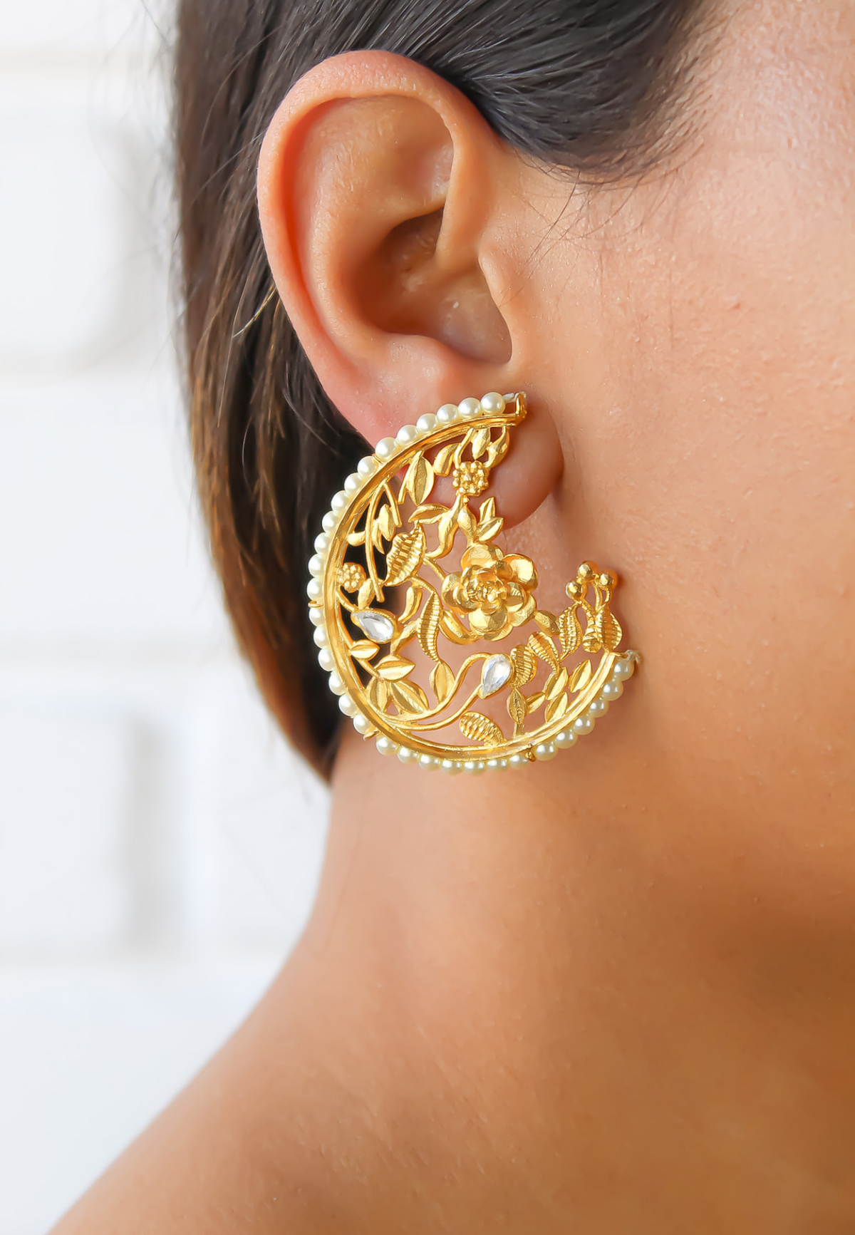 floral wall earrings Bombay Sunset