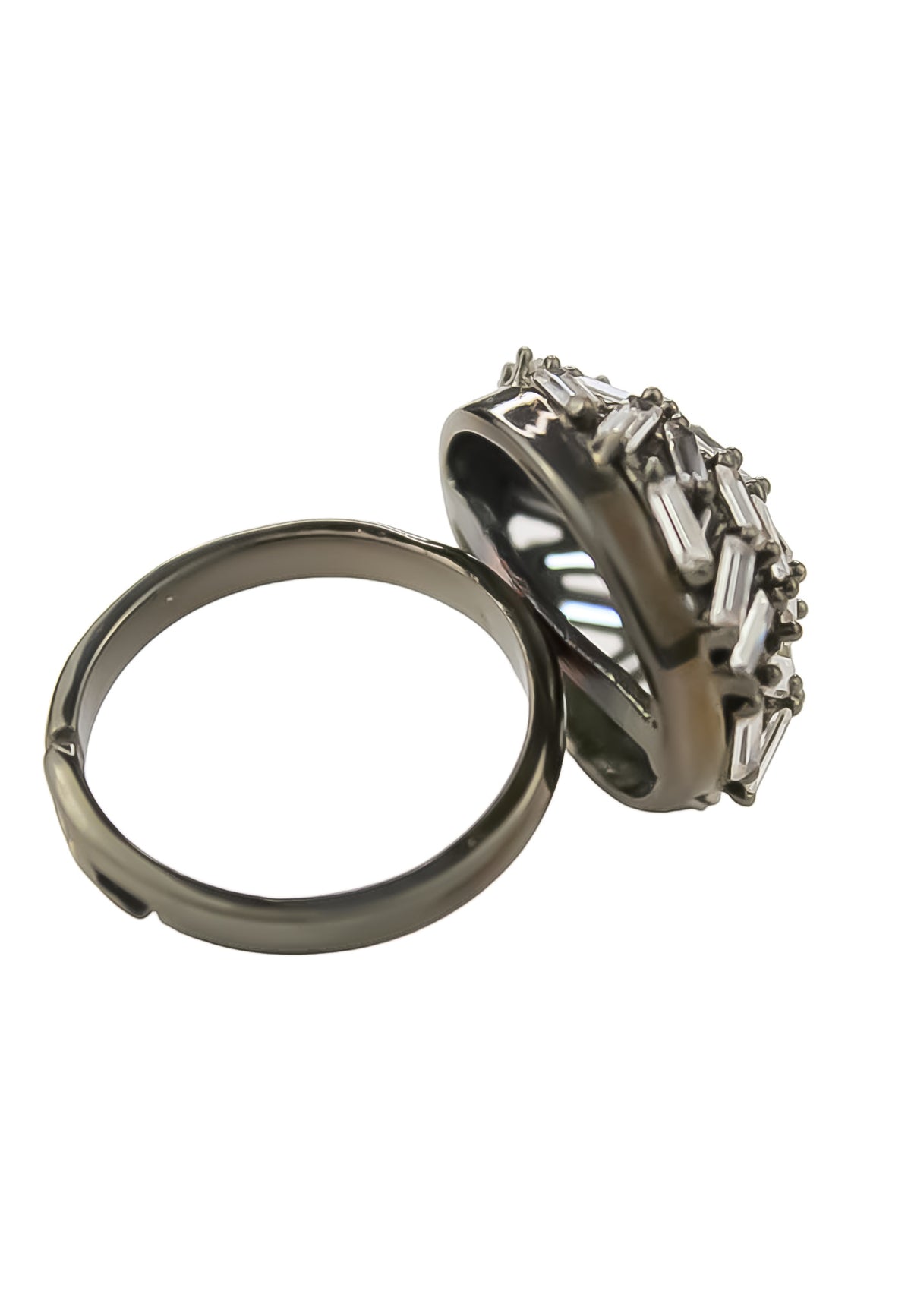 Crystal crown ring bombay sunset