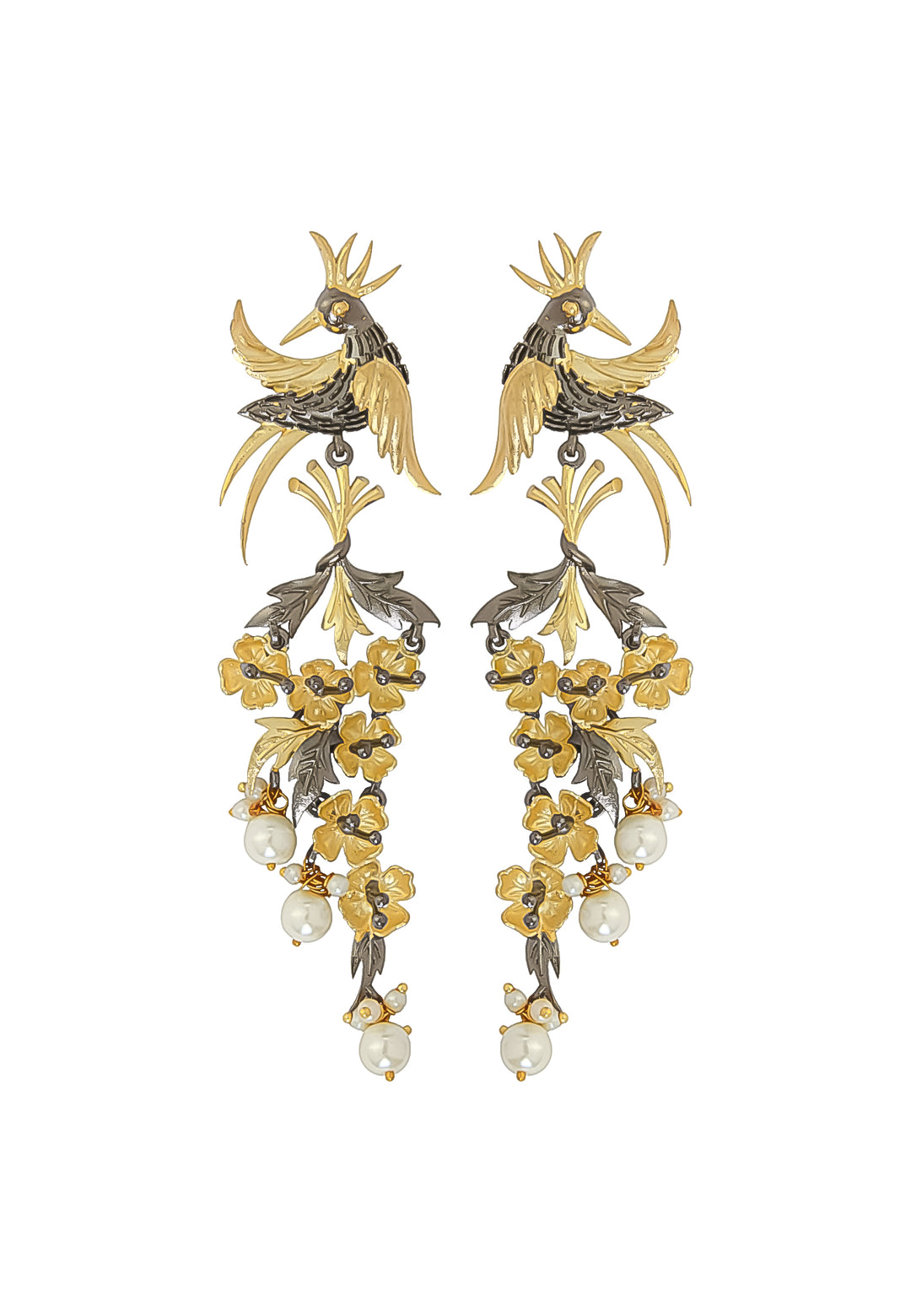 paradise bird earrings Bombay Sunset