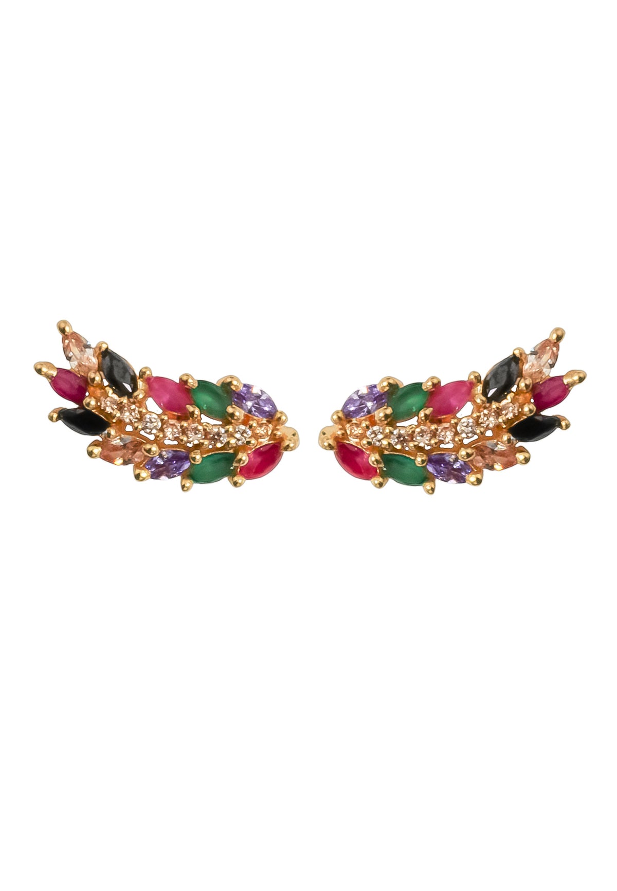 Golden wings earrings bombay sunset