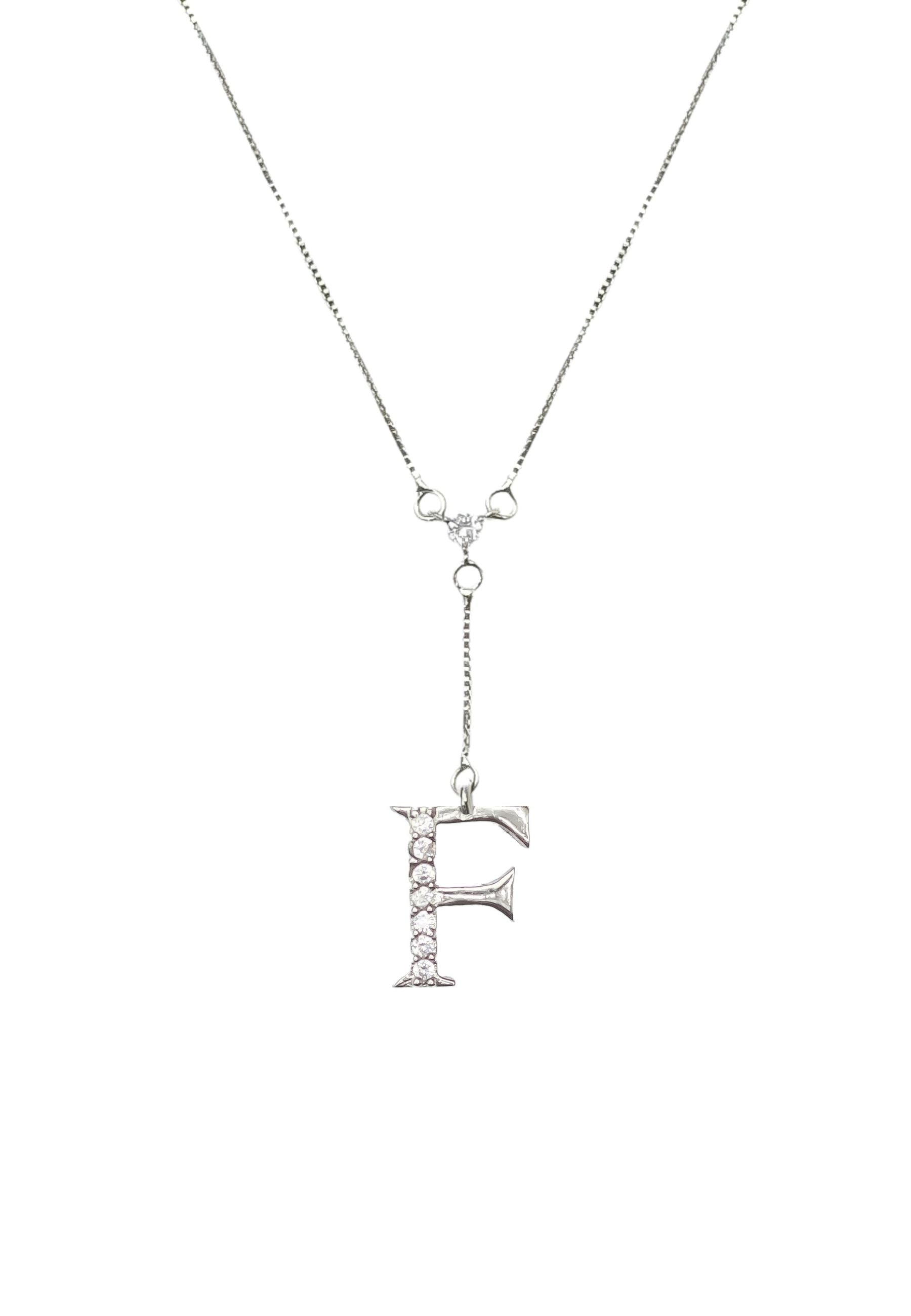 silver alphabets necklaces Bombay Sunset