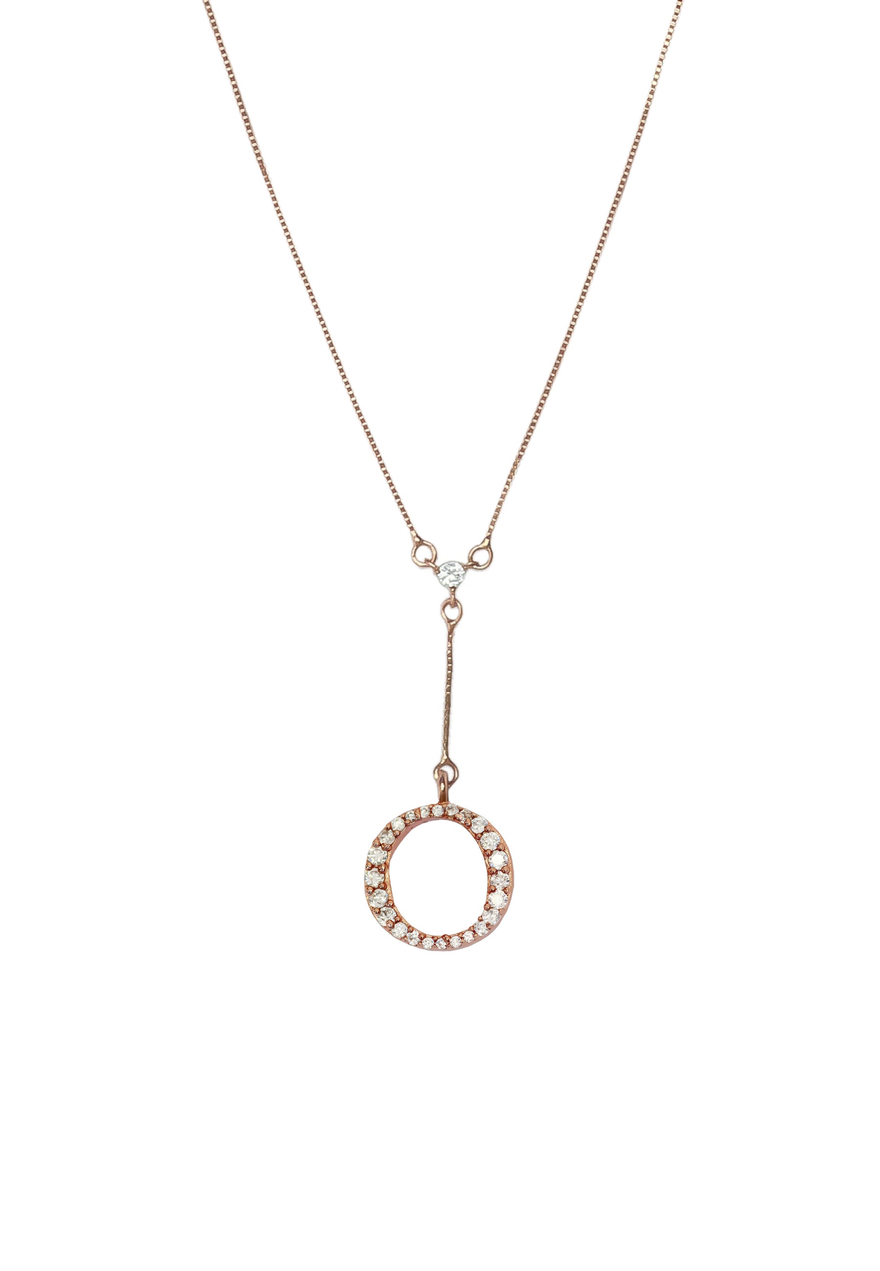 rose gold alphabet necklaces Bombay Sunset