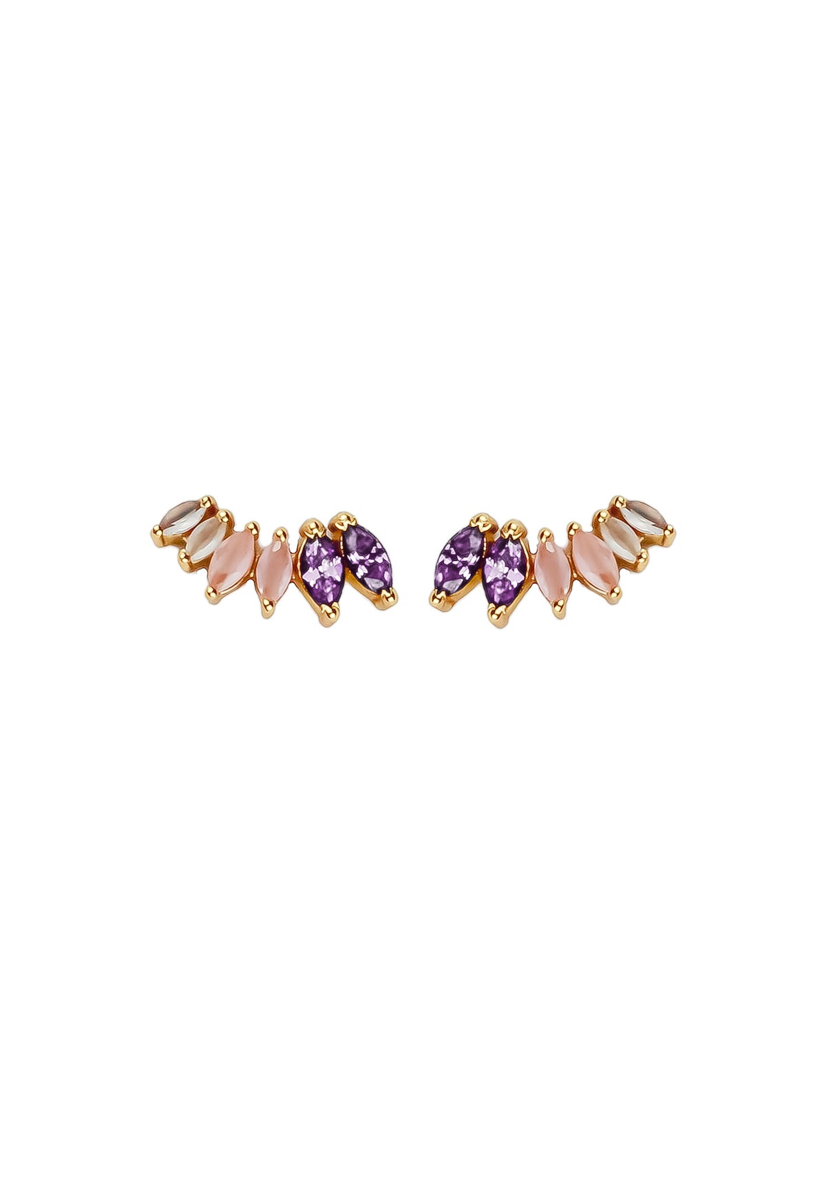 Stepping stone earrings bombay sunset