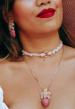 Load image into Gallery viewer, himalayan strawberry pendant necklace Bombay Be Sunset
