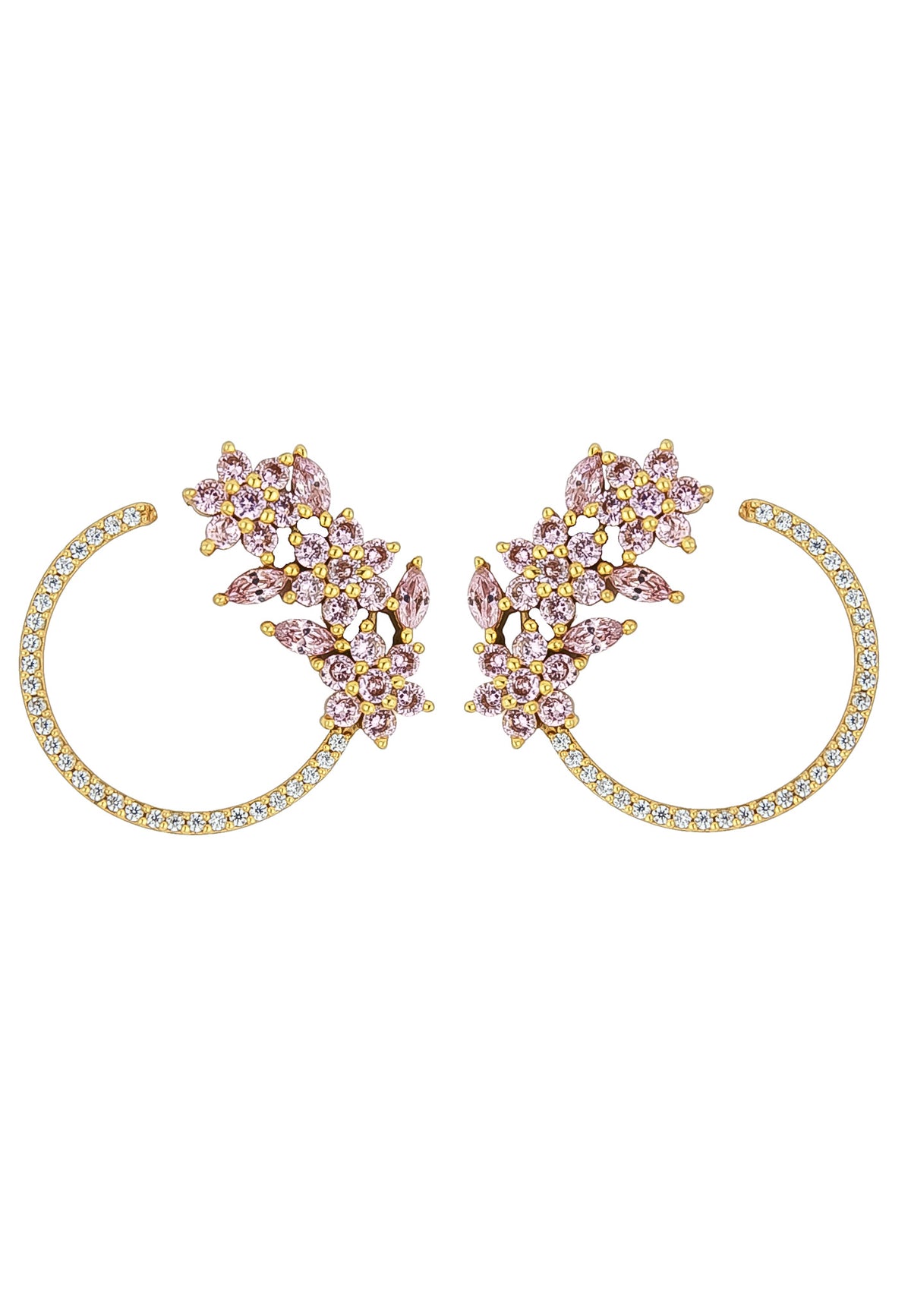 Golden salamander earrings bombay sunset