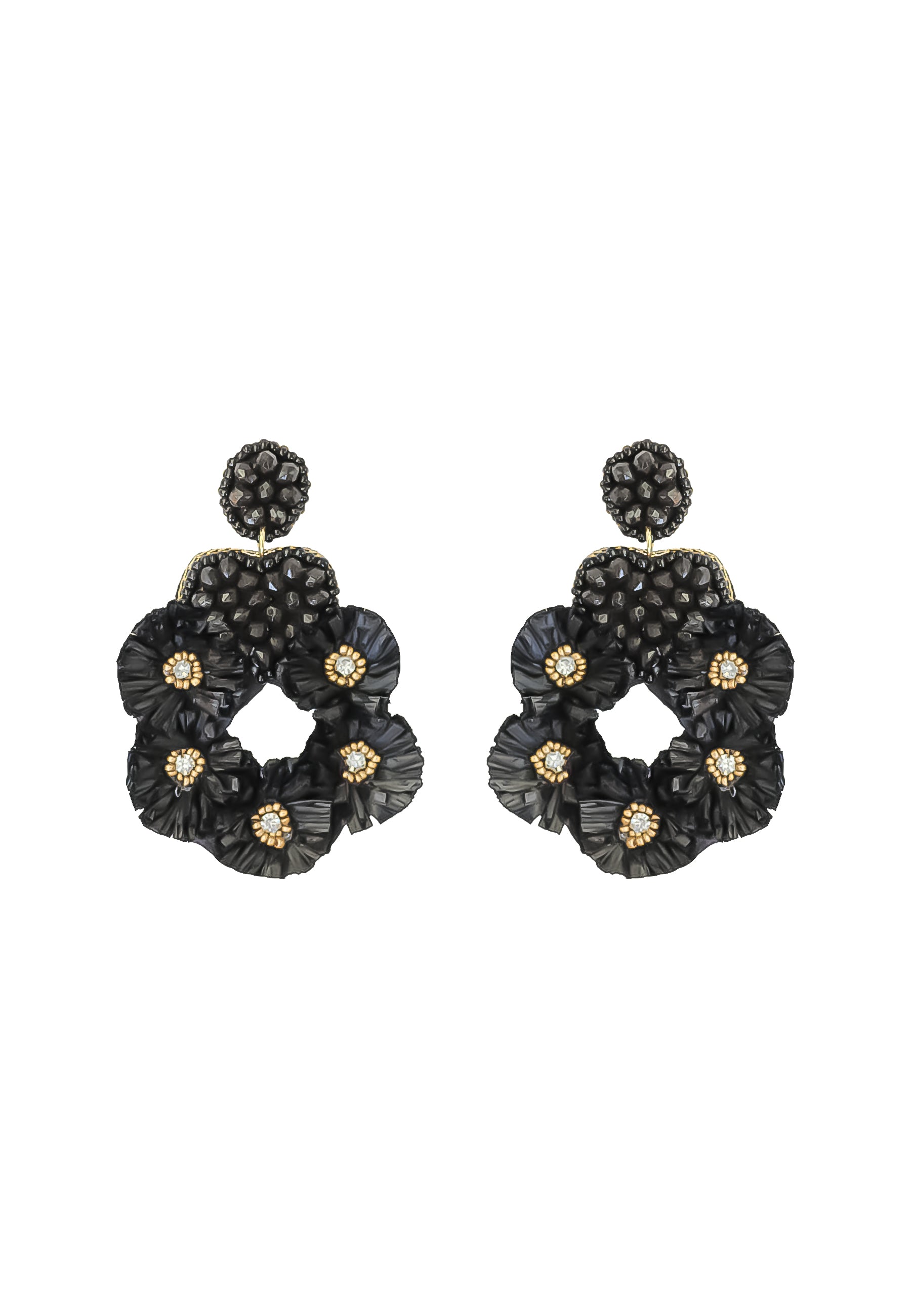 amancio black earrings Bombay Sunset