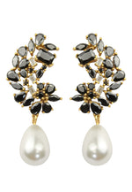 Load image into Gallery viewer, golden frosty pearl earrings Bombay Sunset
