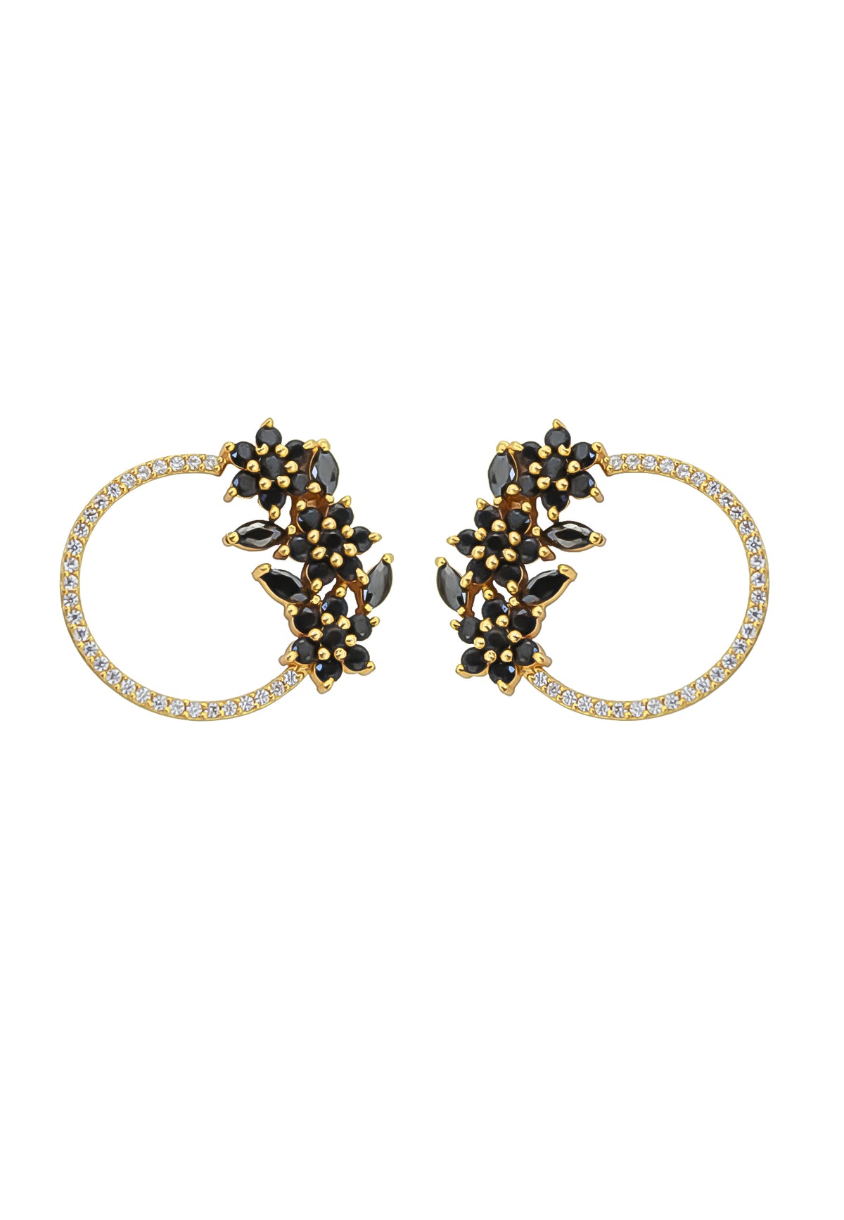 Golden salamander earrings bombay sunset
