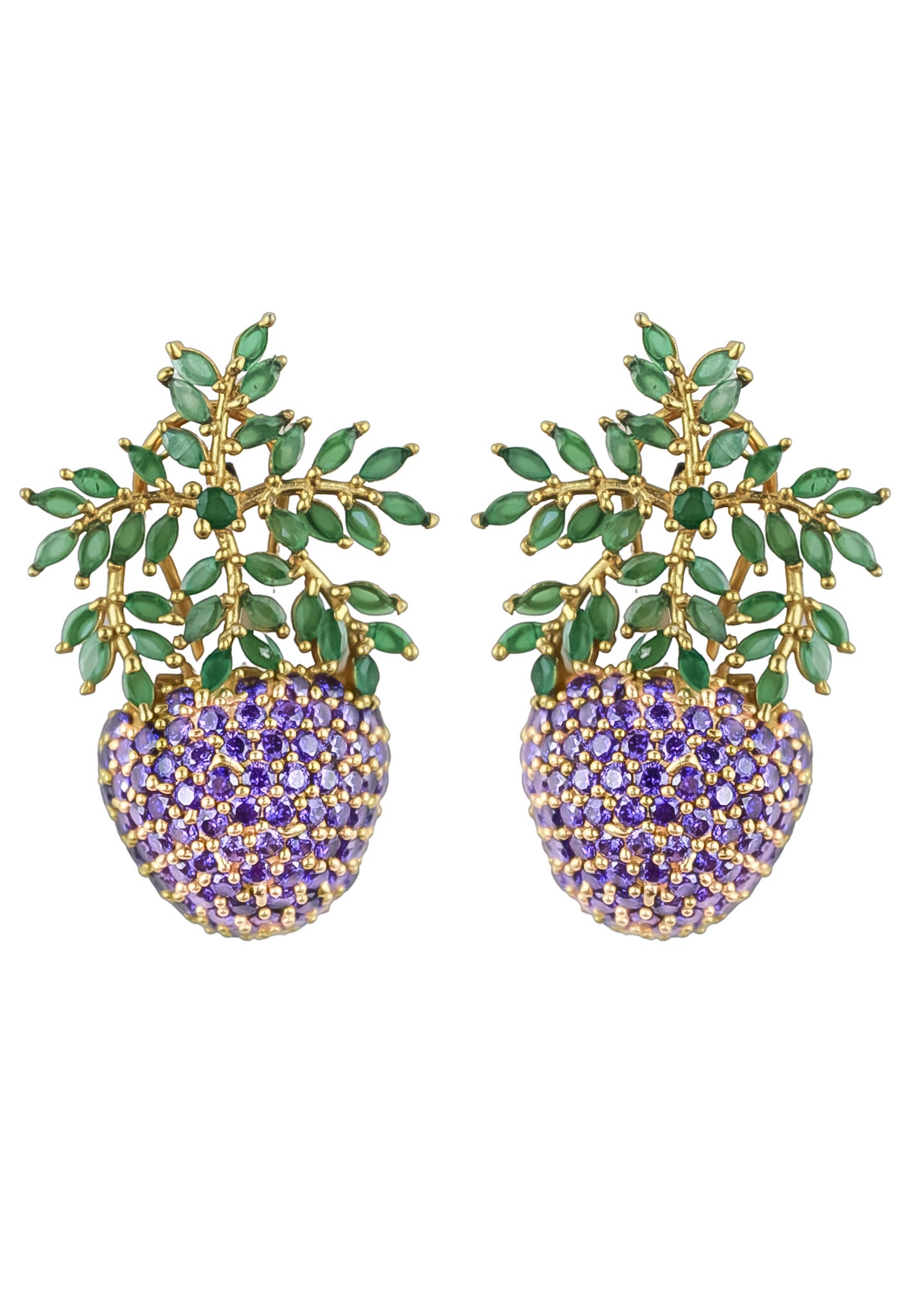 wild strawberry earrings Bombay Sunset