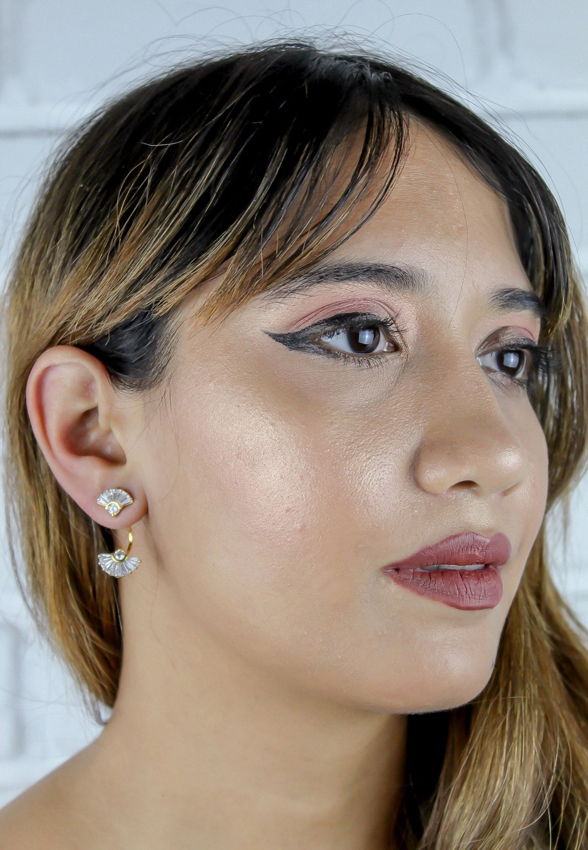 Double shine earrings bombay be sunset